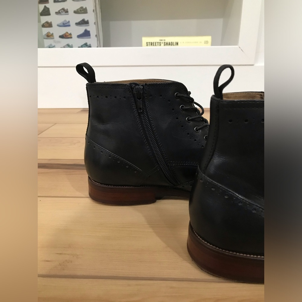 ALDO Black Leather Dress Boots in Men’s Size 10 - Picture 11 of 13